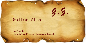 Geller Zita névjegykártya